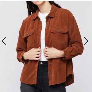 Rust colored corduroy shacket - worn a handful of times. Laid flat to dry